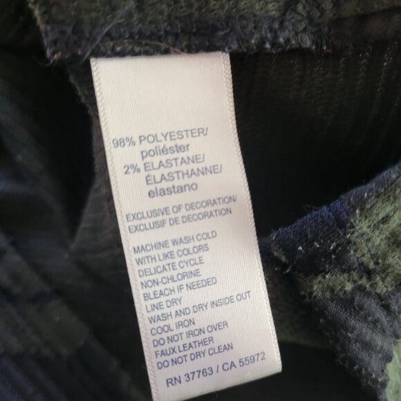 Rafaella Womens Top 2X Plus 3/4 Sleeve Green Roses Zip Shoulder FLO35E - Picture 8 of 9